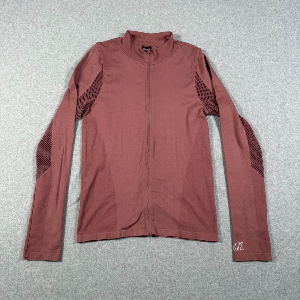 Pink Victorias Secret Seamless Mesh Full Zip Track Jacket Mauve Rosewood Large
